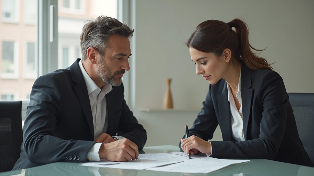 Профессиональный консультант обсуждает финансовый план с клиентом